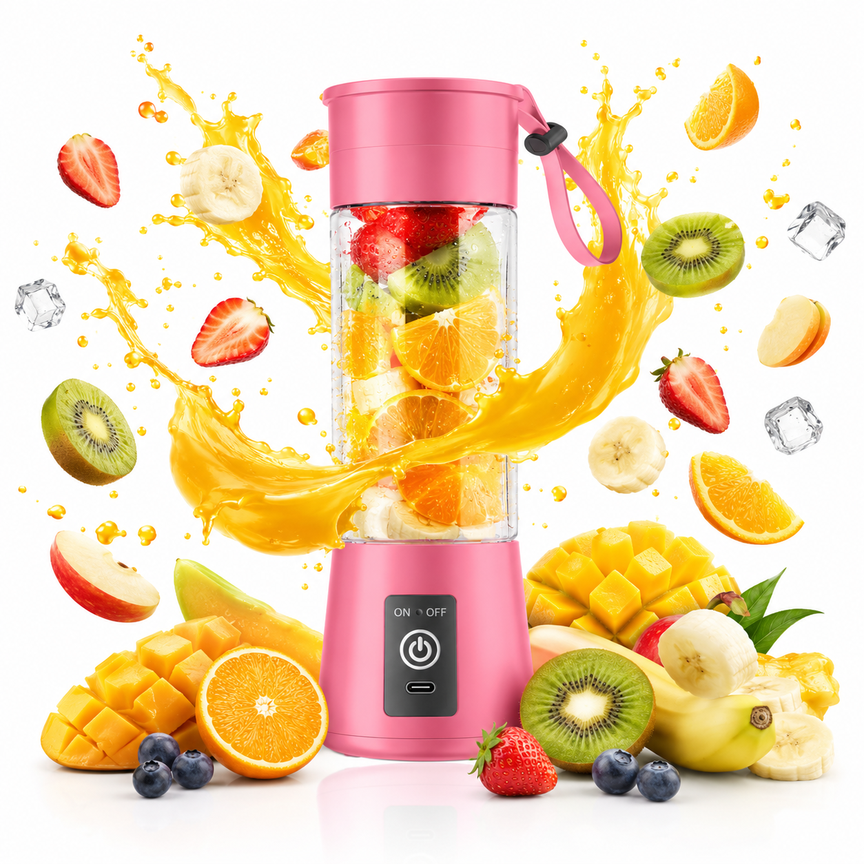Portable USB Rechargeable Juicer Blender Bottle